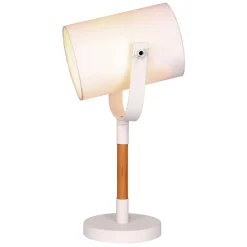 Skandi Tischlampe in Weiß mit Natur - Nantou