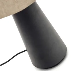 Skandi Tischleuchte in Beige Stoff - Siorodo