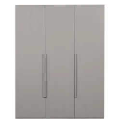 Skandi 3-türiger Schlafzimmerschrank in Grau - Rochella