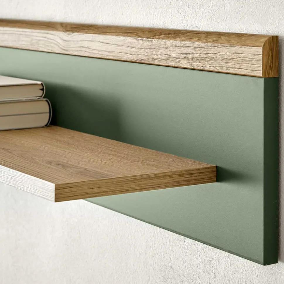 Skandi TV Anbauwand Möbel in Graugrün - Oliva (dreiteilig)