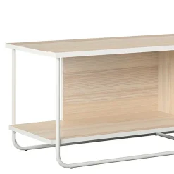 Skandi TV Tisch in Weiß und Natur - Elmavirio