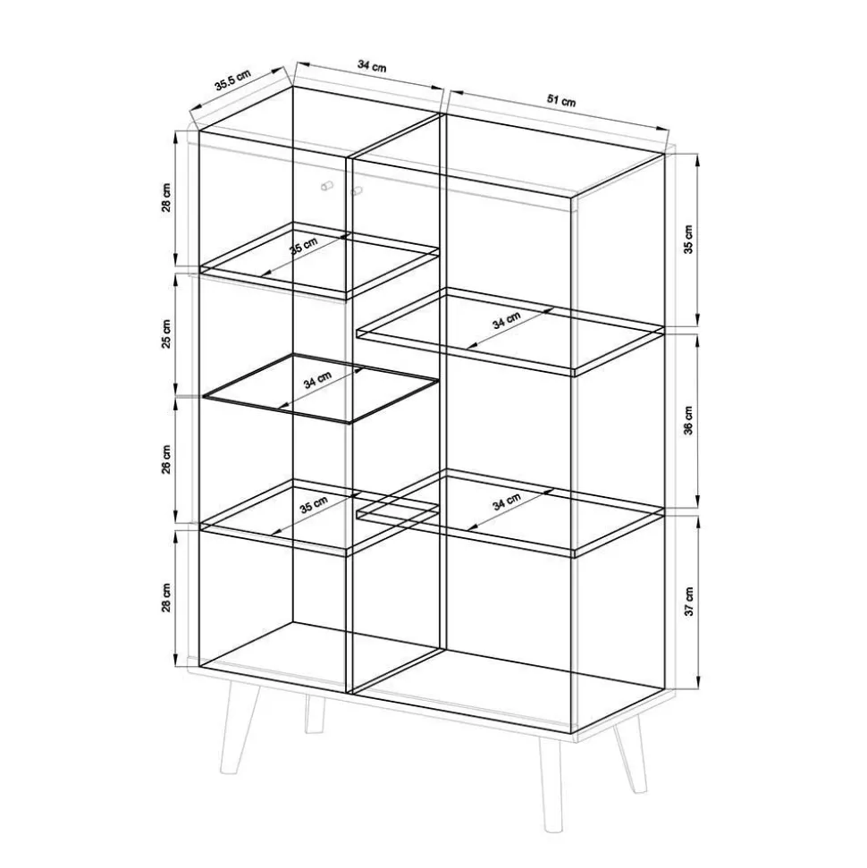 Skandi Wohnzimmermöbel im Set - Cablos III (dreiteilig)