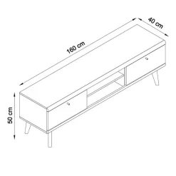 Skandi Wohnzimmermöbel im Set - Cablos III (dreiteilig)