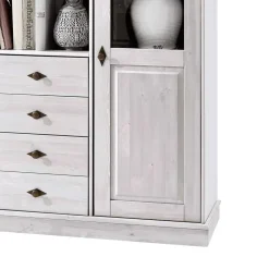 Skandinavisches Highboard Satumare in Weiß