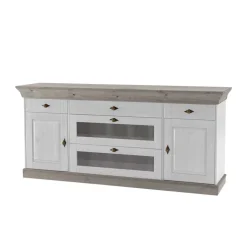 Skandinavisches Sideboard Mirandesca in Weiß Grau