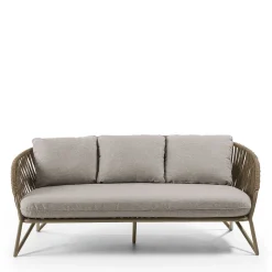 Sofa aus Seilgeflecht in Hellbraun & Beige - Jadnea