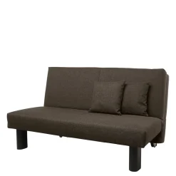 Sofa mit Bettfunktion in Braun mit Schwarz - Amor