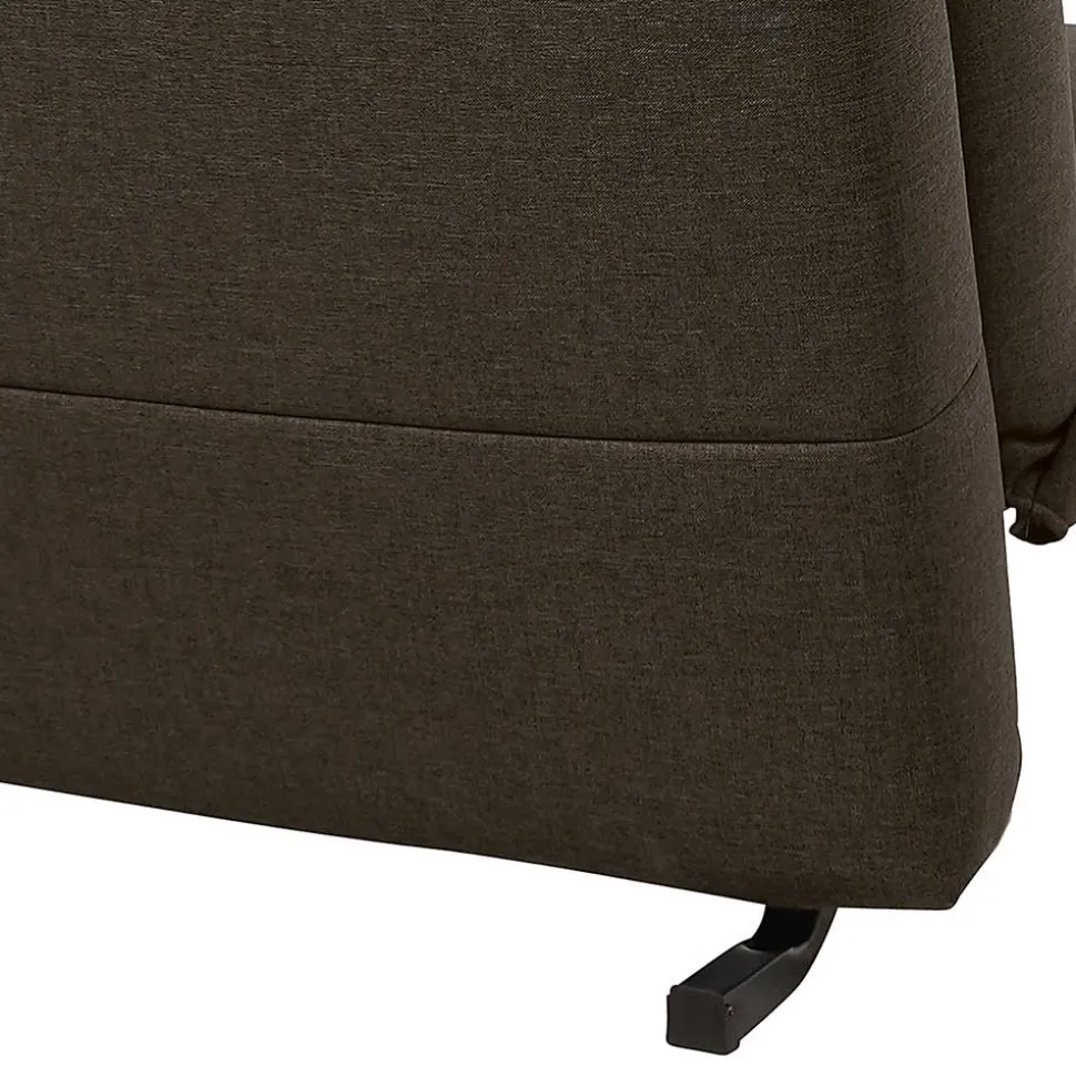 Sofa mit Bettfunktion in Braun mit Schwarz - Amor
