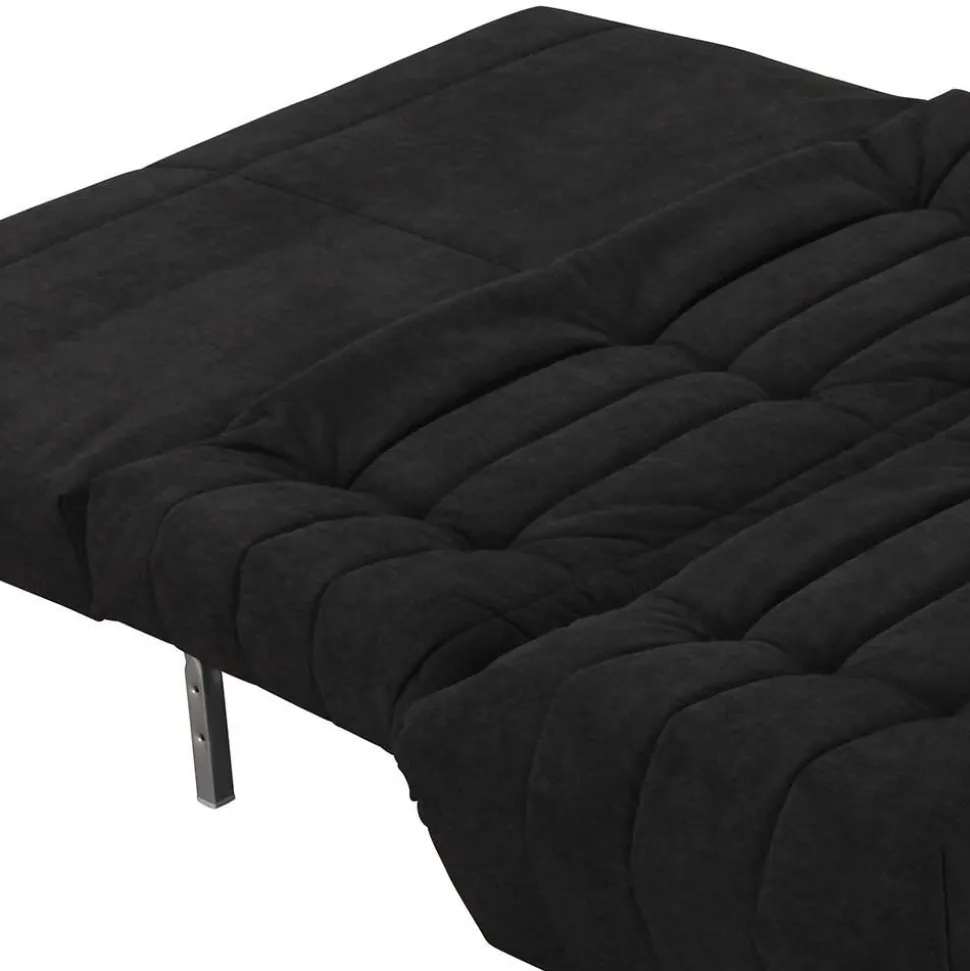 Sofa mit Schlaffunktion in Schwarz Olessa frei im Raum stellbar