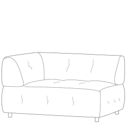 Sofamodul Eckelement in Graugrün - Jasmon