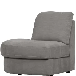 Sofamodul mit Rundung links in Grau - Gregg