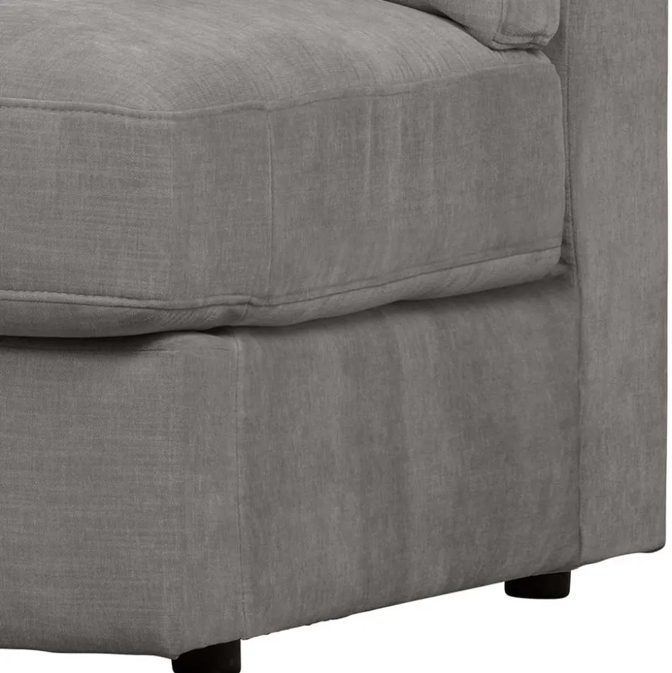 Sofamodul mit Rundung links in Grau - Gregg