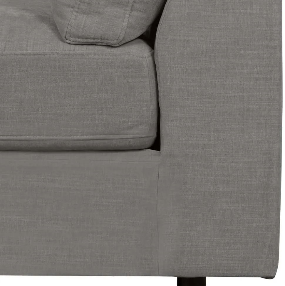 Sofamodul mit Rundung links in Grau - Gregg