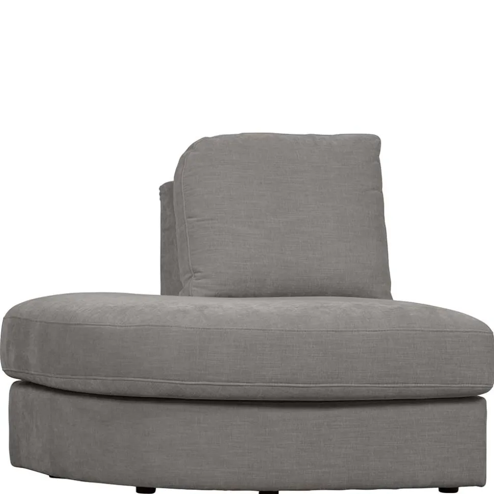 Sofamodul mit Rundung links in Grau - Gregg
