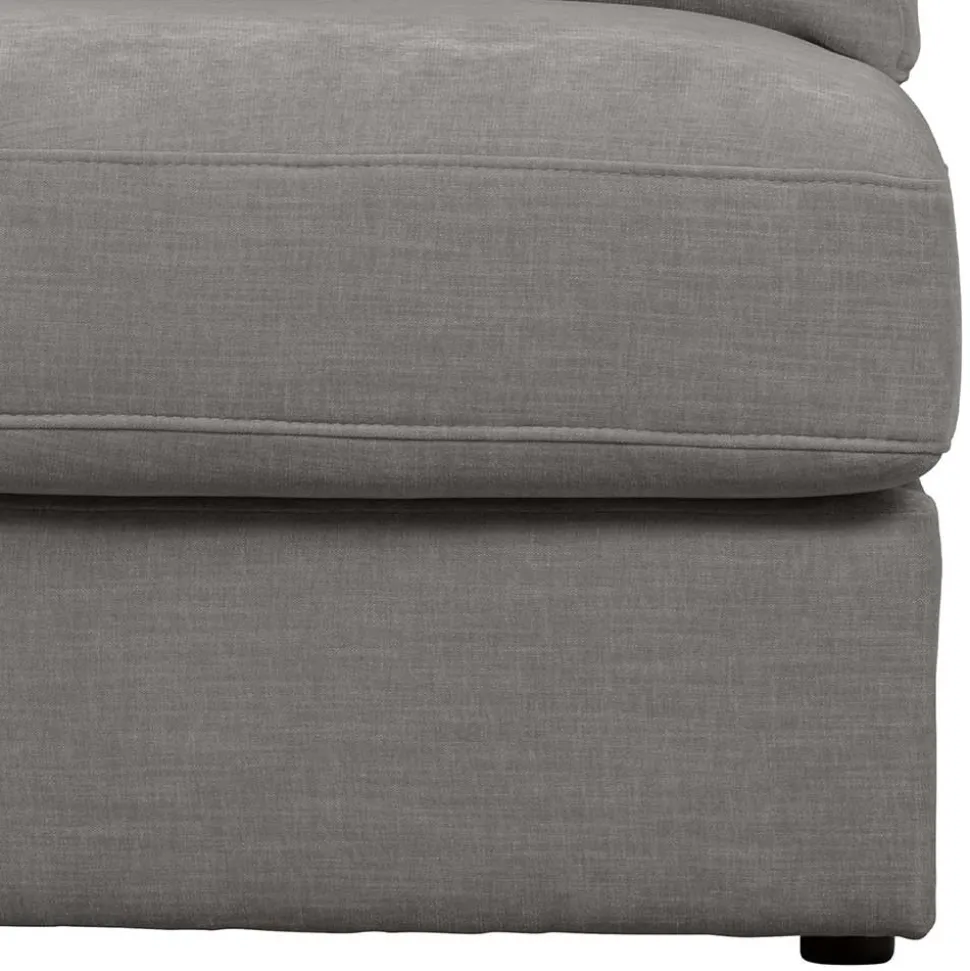 Sofamodul mit Rundung links in Grau - Gregg