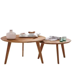 Sofatisch Set aus Wildeiche Massivholz - Ofmany (zweiteilig)