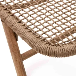 Sonnenliege aus Kordelgeflecht in Beige - Draguno