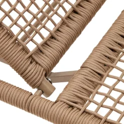 Sonnenliege aus Kordelgeflecht in Beige - Draguno