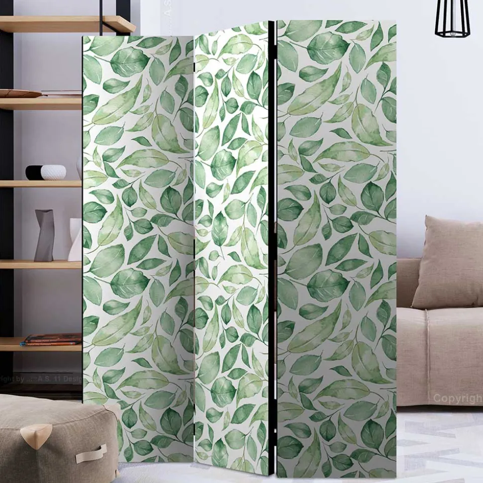 Spanische Trennwand aus Leinwand & Fichtenholz - Xorian