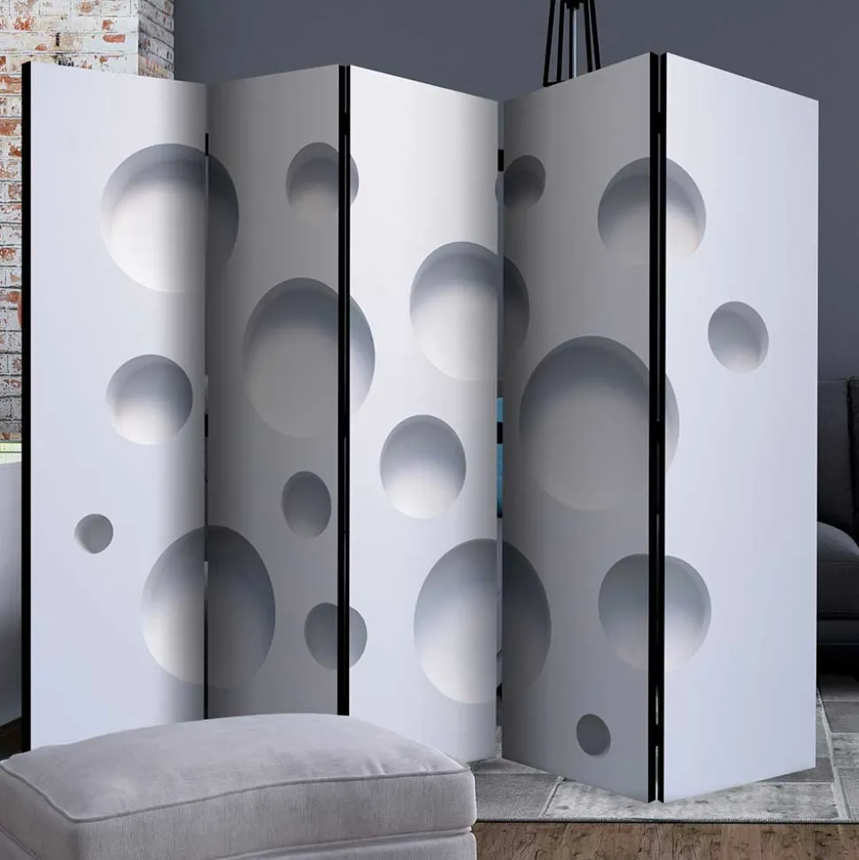 Spanische Trennwand bedruckt - 3D Kreise - Emiliano