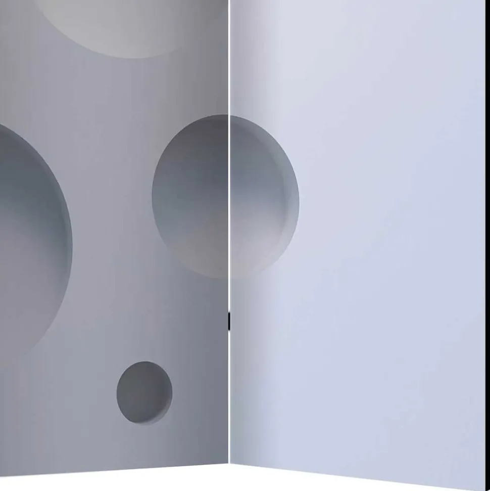 Spanische Trennwand bedruckt - 3D Kreise - Emiliano