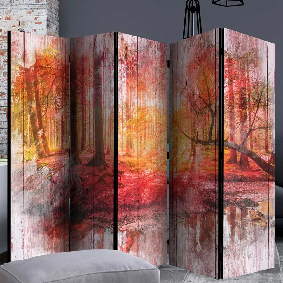 Spanische Trennwand mit Foto Herbstwald - Zither