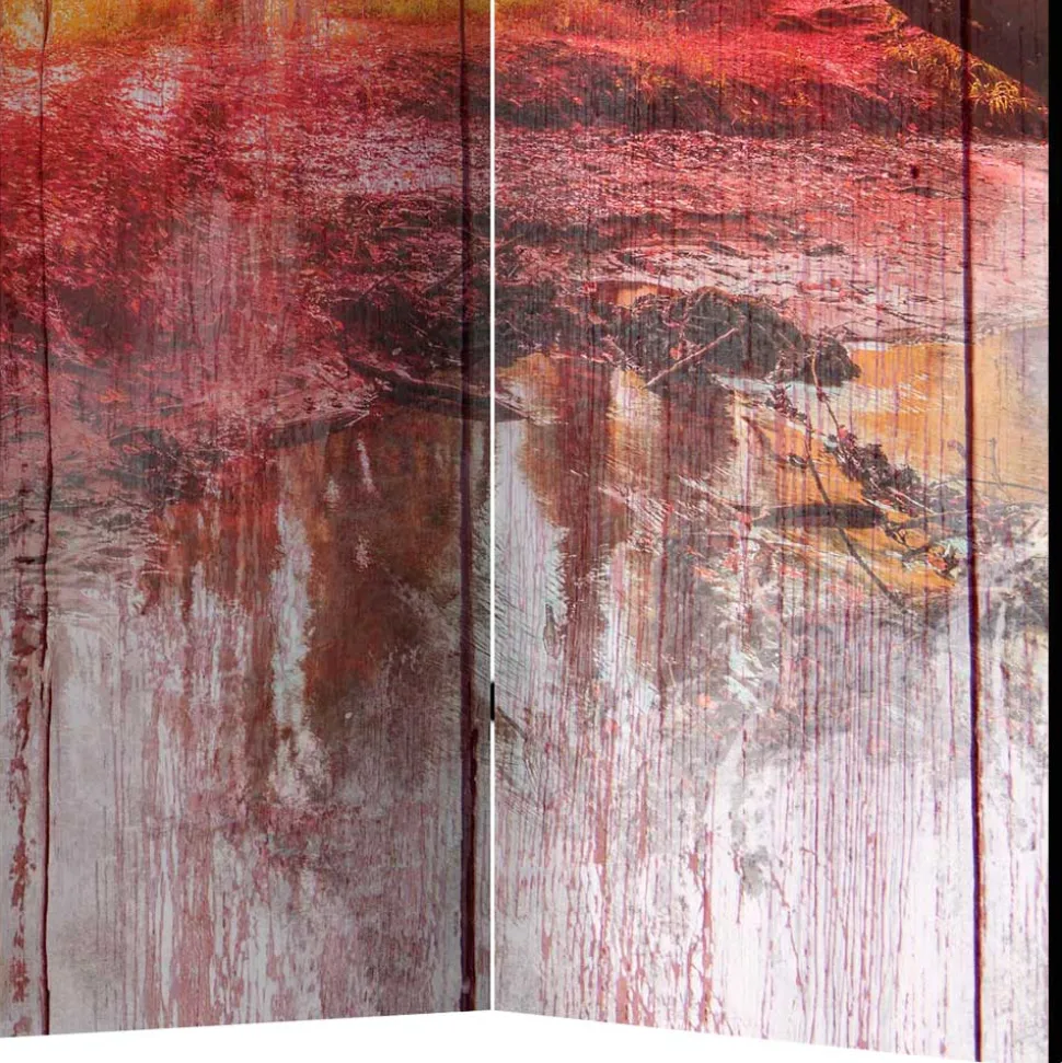 Spanische Trennwand mit Foto Herbstwald - Zither