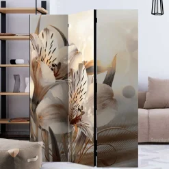 Spanische Trennwand mit Lilien Kunst Motiv - Mallavi