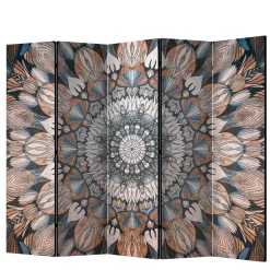 Spanische Trennwand mit Mandala Motiv bedruckt - Waykiko