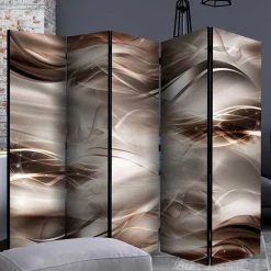 Spanische Wand in Braun & Hellgrau bedruckt - Dennja