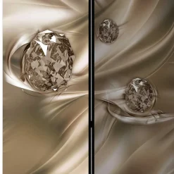 Spanische Wand mit Diamanten Motiv in Braun Grau - Lessima