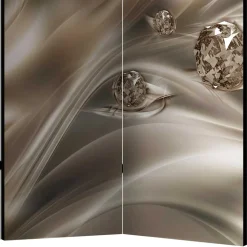 Spanische Wand mit Diamanten Motiv in Braun Grau - Lessima