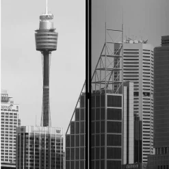 Spanische Wand mit Schwarz Weiß Fotodruck - Daven