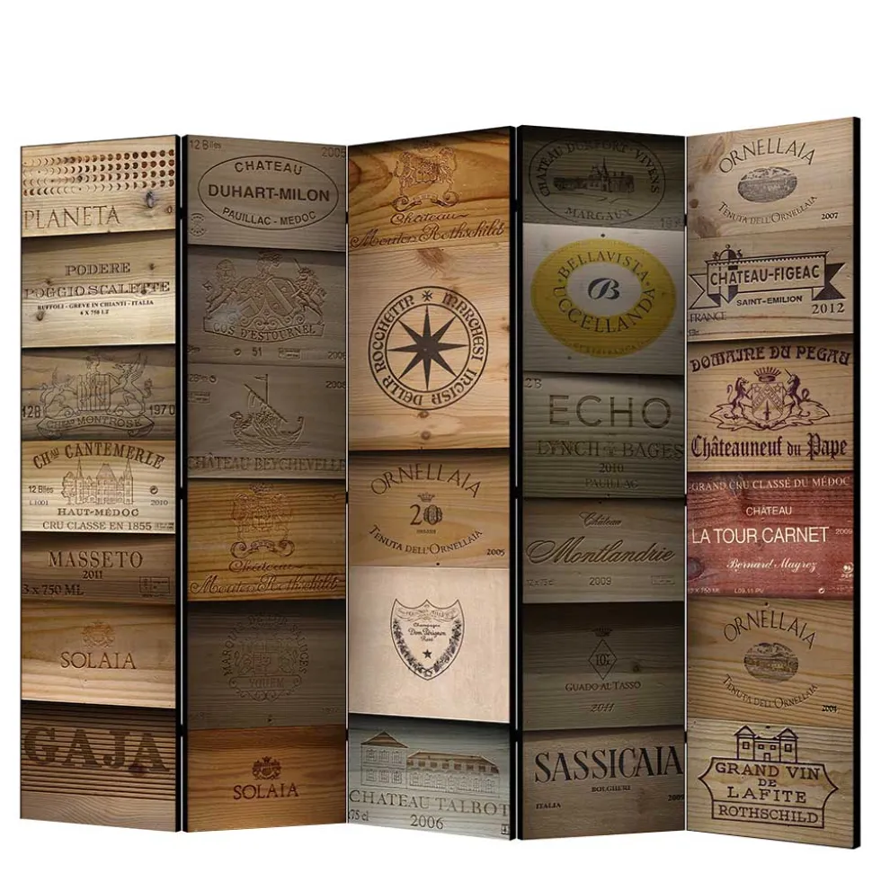 Spanischer Raumteiler mit Fotodruck - Santorina