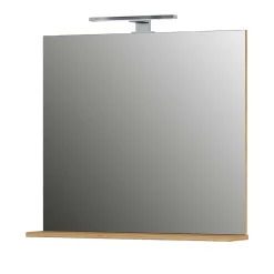 Spiegel & Beckenschrank in Weiß Glanz - Narilos (zweiteilig)