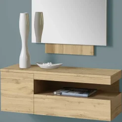 Spiegel & Hängekonsole in Wildeiche - Loriot (zweiteilig)