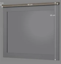 Spiegel in Weiß & Sonoma-Eiche Dekor - Nudion