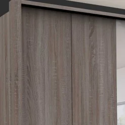 Spiegel Kleiderschrank in Holz-Nachbildung - Crenba