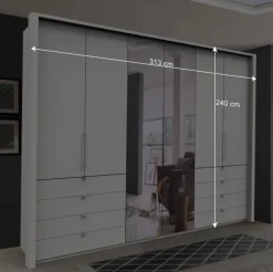 Spiegel Kleiderschrank mit Falttüren - Donpiave