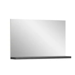 Spiegel mit Ablage in Dunkelgrau - Suad