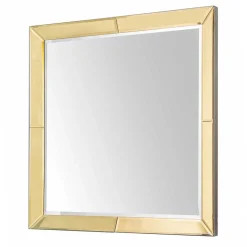 Spiegel mit Glasrahmen in Gold - Sognory