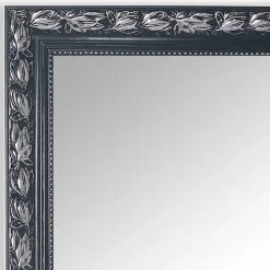 Spiegel mit Holzrahmen in Schwarz Silber - Aphrano