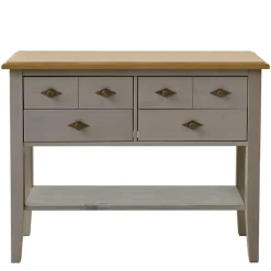 Spiegel mit Kommode Cempino in Grau (zweiteilig)