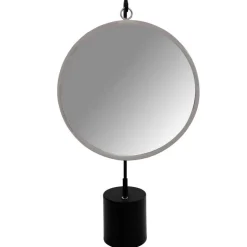 Spiegel mit Ständer in Silber und Schwarz - Fraduno
