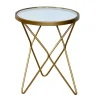 Spiegelglas Beistelltisch mit runder Platte - Loregrema