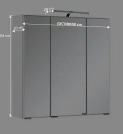 Spiegelschrank Sagunis mit 3D Effekt