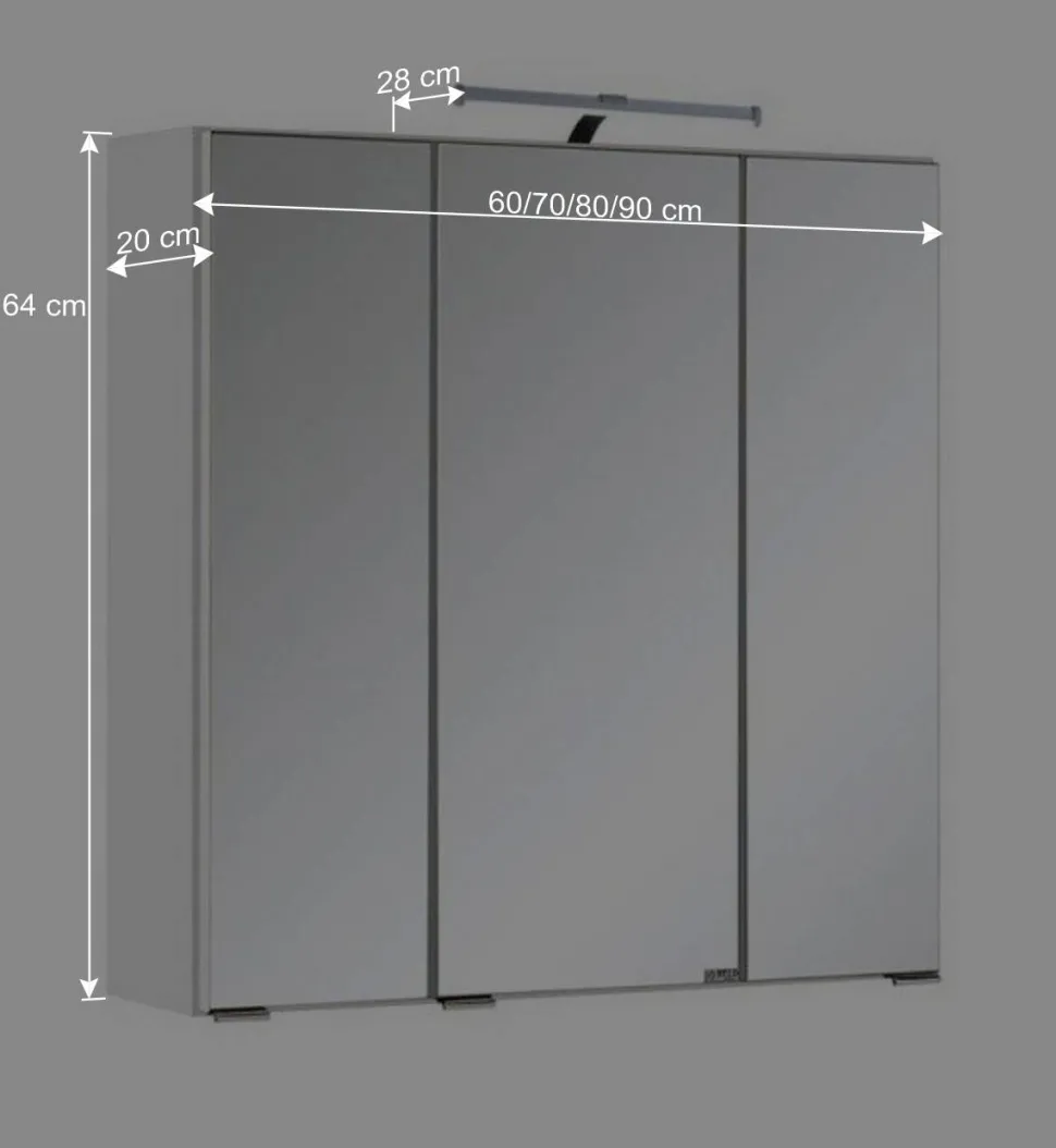 Spiegelschrank Sagunis mit 3D Effekt