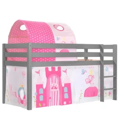 Spielbett Hochbett Prinzessin in Grau - Richy
