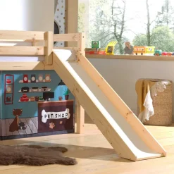 Spielbett mit Rutsche & Vorhang Haustier Laden - Luzius