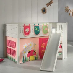 Spielbett mit schräger Rutsche Frühlingsmotive - Annimo